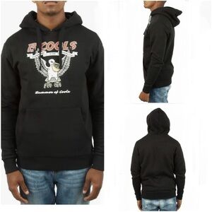 BARNEY COOLS Pelican Drawstring Hoodie In Black